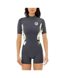Rip Curl Dawn Patrol 2/2 mm Eco Short Sleeve Wetsuit Damen Farbe Charcoal